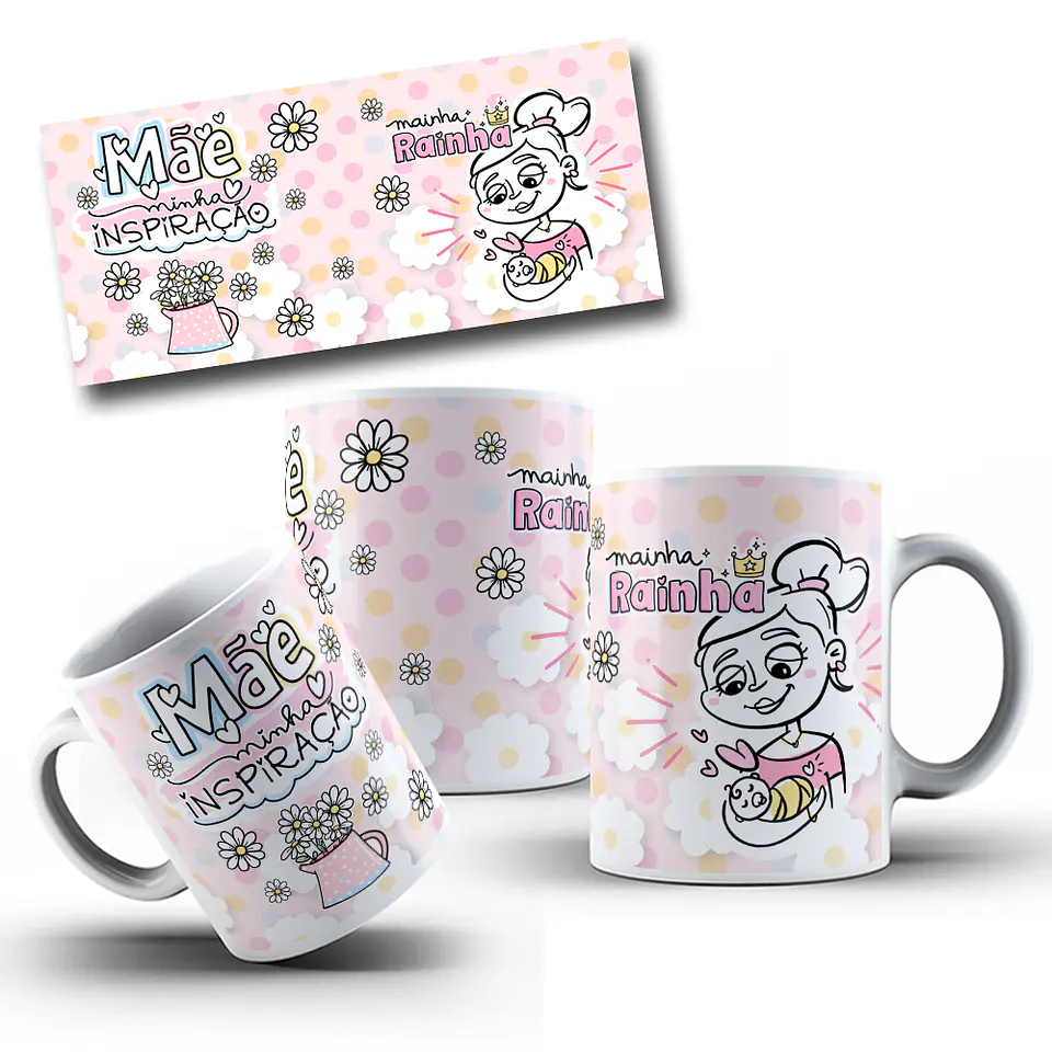 30  Artes para Caneca Dia das Mães Arquivo em Jpg 13