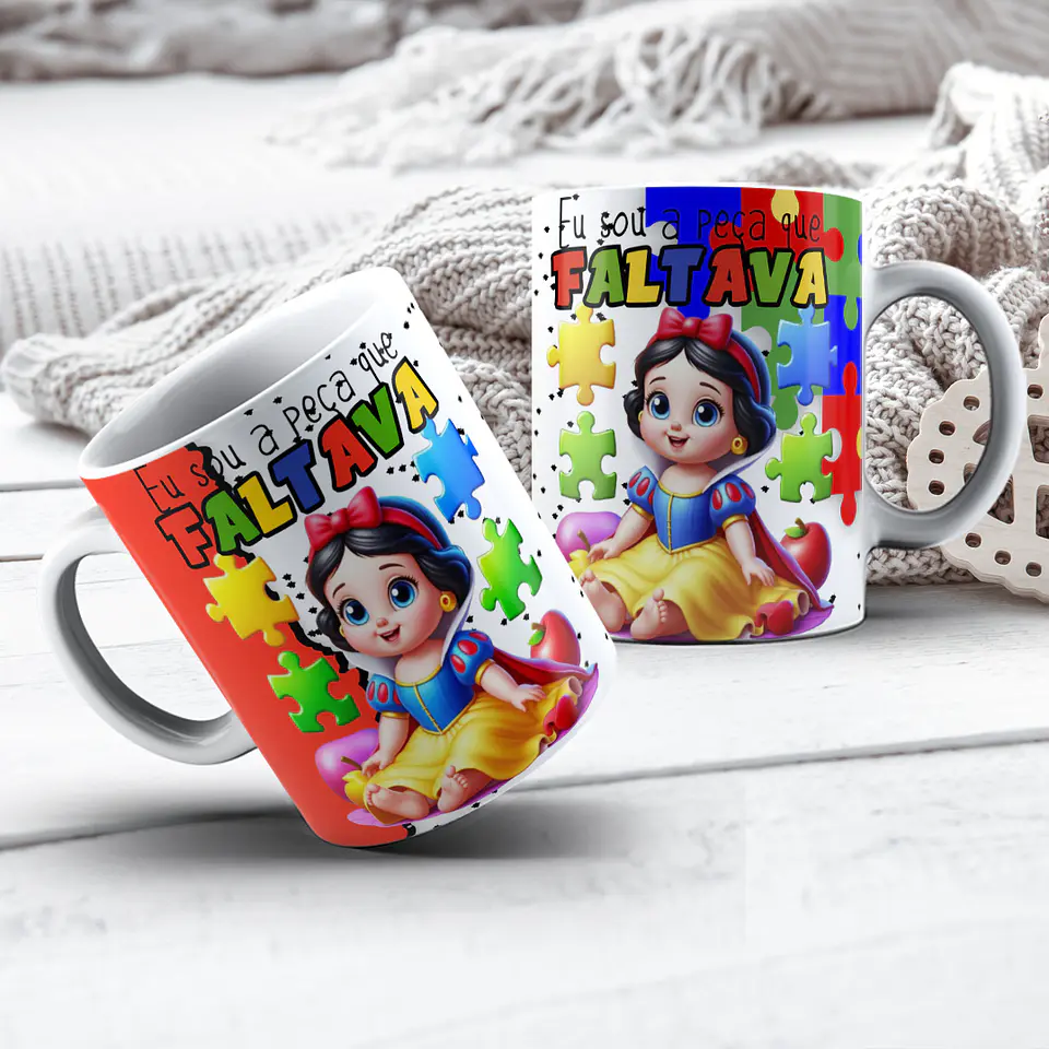 22 Artes para Caneca e Camisa Autismo Personagens Arquivo Editável 14