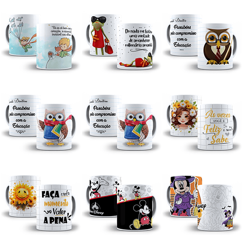 240 Artes para Caneca Frases Motivacionais Personagens e Outros Arquivo em Jpg 