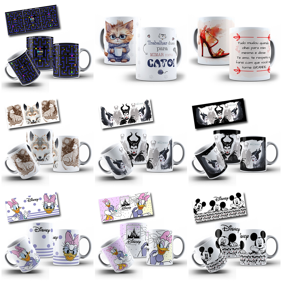 240 Artes para Caneca Frases Motivacionais Personagens e Outros Arquivo em Jpg  16