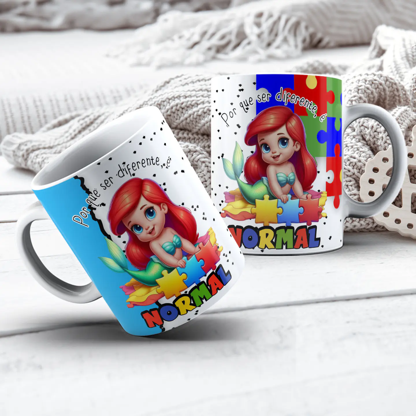 22 Artes para Caneca e Camisa Autismo Personagens Arquivo Editável 15