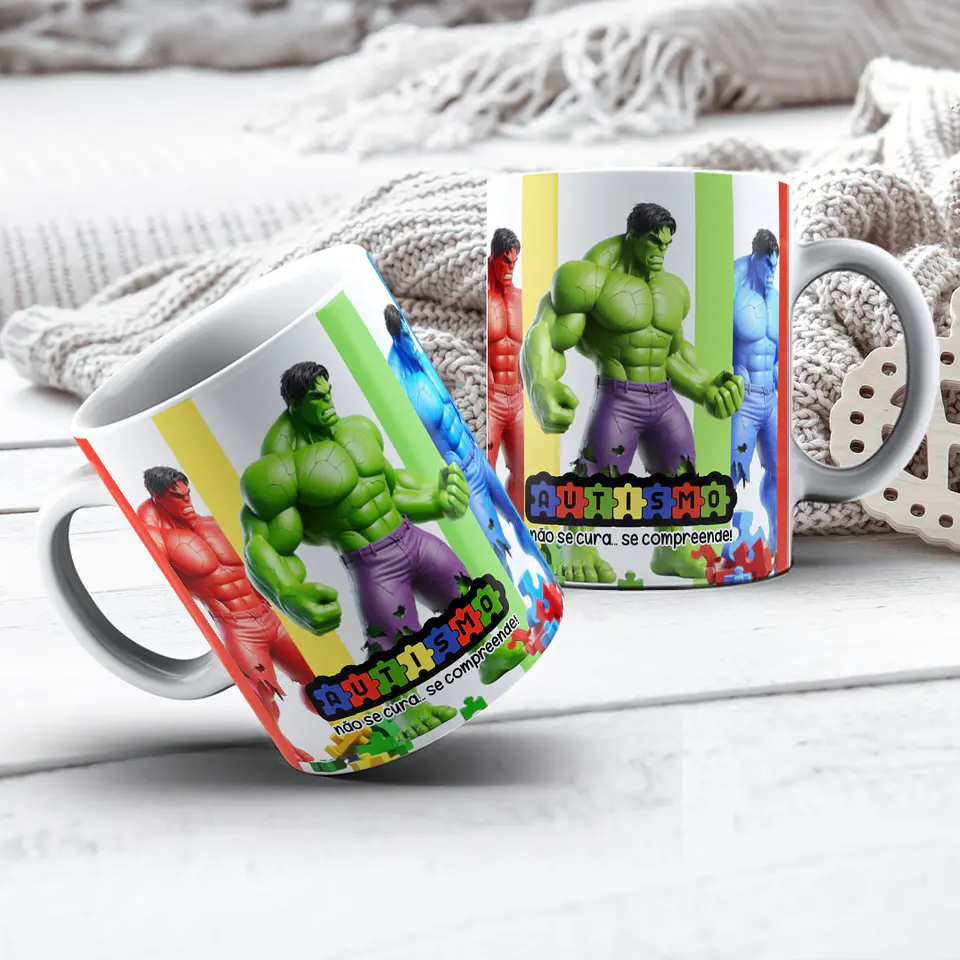 22 Artes para Caneca e Camisa Autismo Personagens Arquivo Editável 16