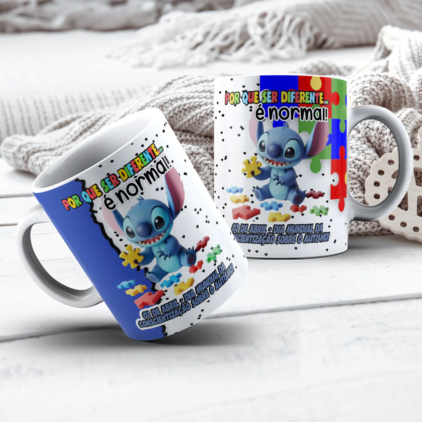 22 Artes para Caneca e Camisa Autismo Personagens Arquivo Editável 20