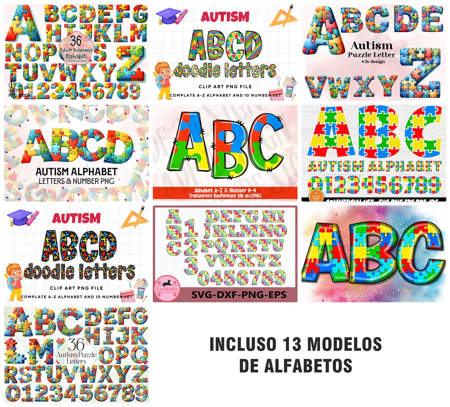 Mega Kit Digital Autismo Arquivos em Png  6
