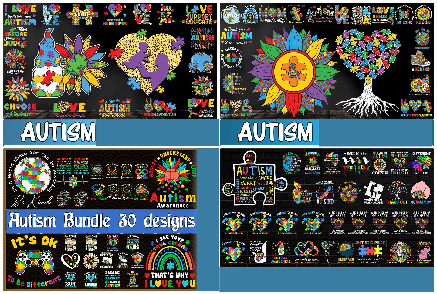 Mega Kit Digital Autismo Arquivos em Png  7