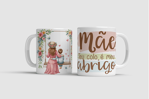 10 Arte Caneca Dia das Mães Arquivo em Png 