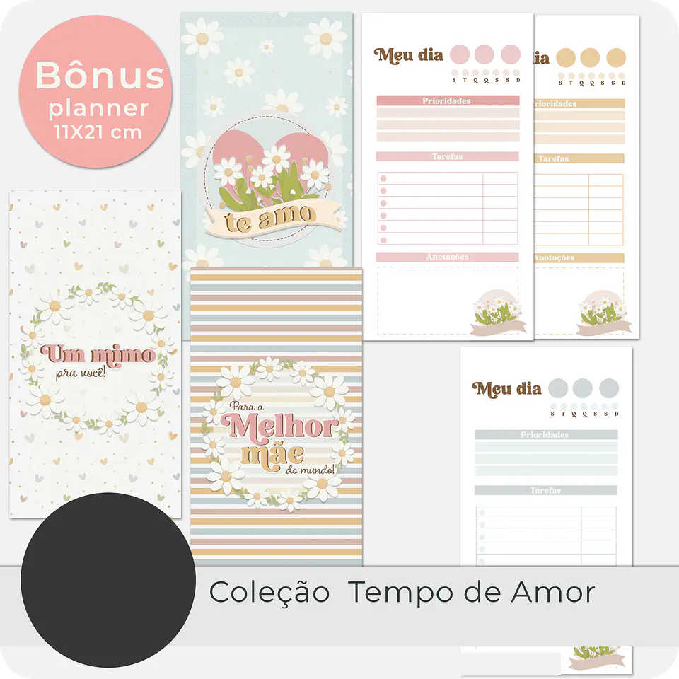 Kit Digital Dia das Mães Tempo de Amor em Png 2