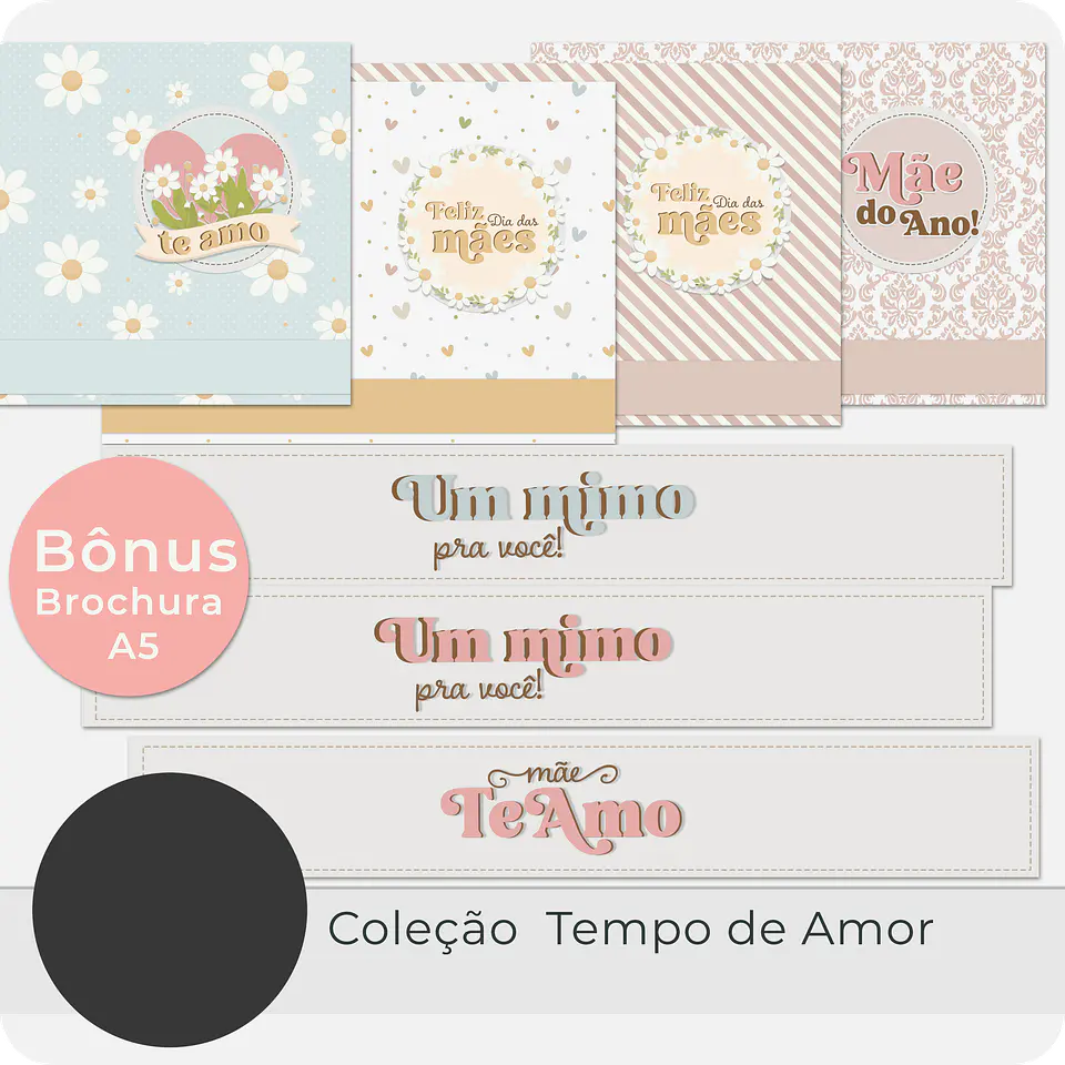 Kit Digital Dia das Mães Tempo de Amor em Png 3