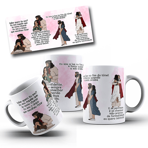 Arte Caneca Sabe quem eu sou? Eu sou aquele que te ouviu chorar - Louvor Arquivo em Jpg