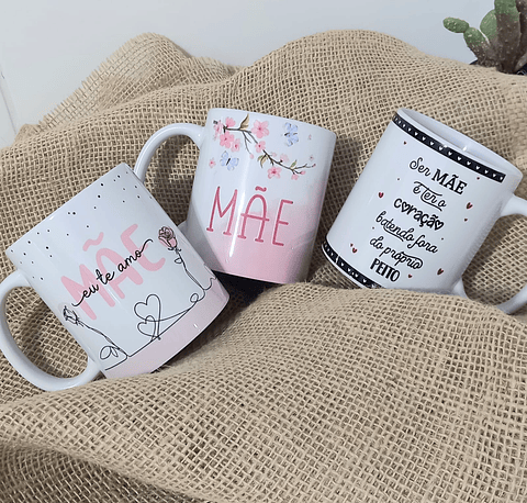 10 Artes para Caneca Dia das Mães Arquivo em Jpg
