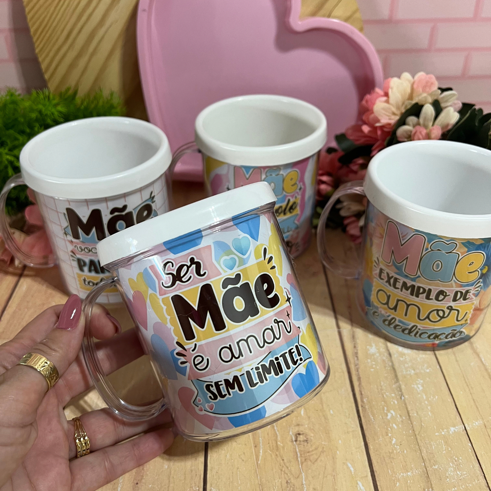4 Artes para Caneca Dia das Mães Arquivo em Jpg  1