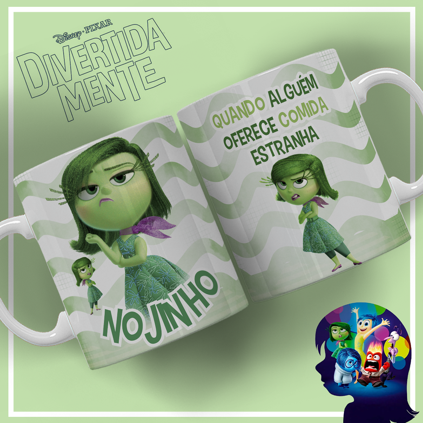 5 Artes para Caneca Divertidamente Arquivo Editável 1