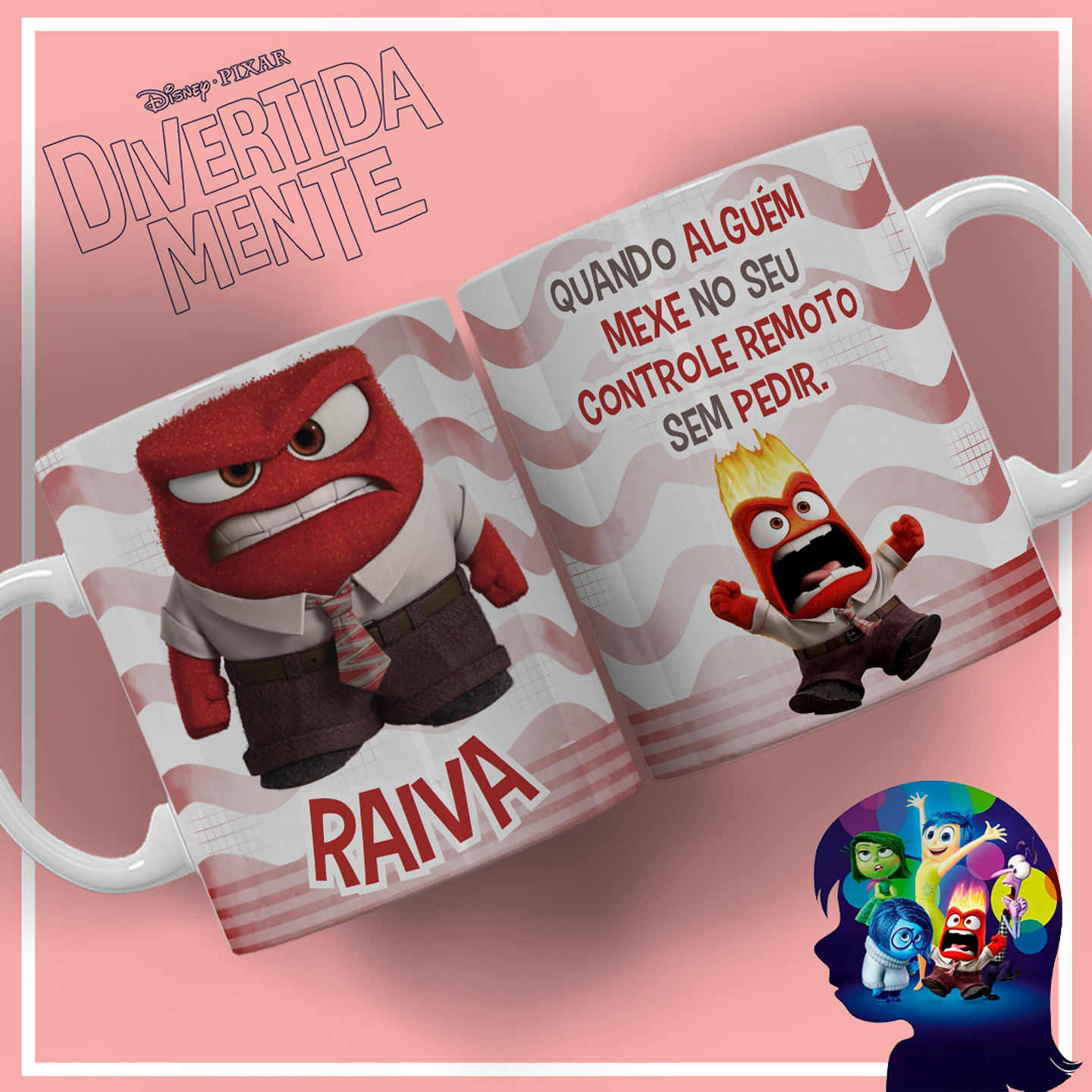 5 Artes para Caneca Divertidamente Arquivo Editável 2