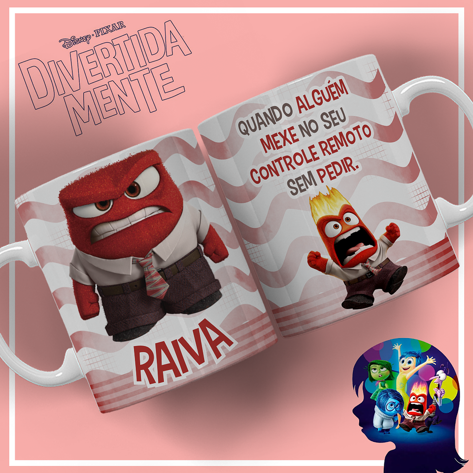 5 Artes para Caneca Divertidamente Arquivo Editável 2