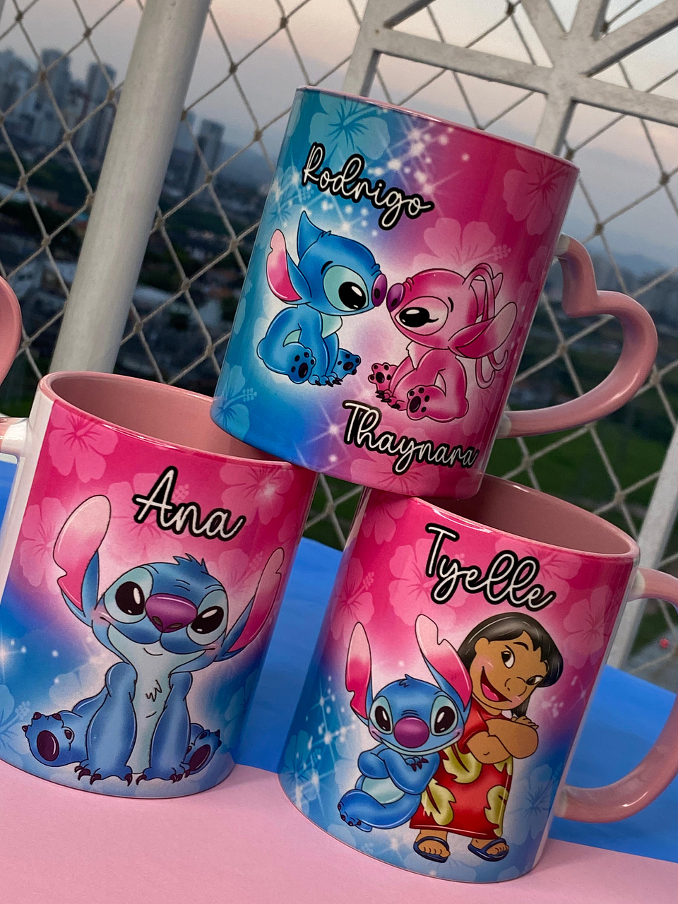 6 Artes para Caneca Stitch Glitter Arquivo em Jpg 1