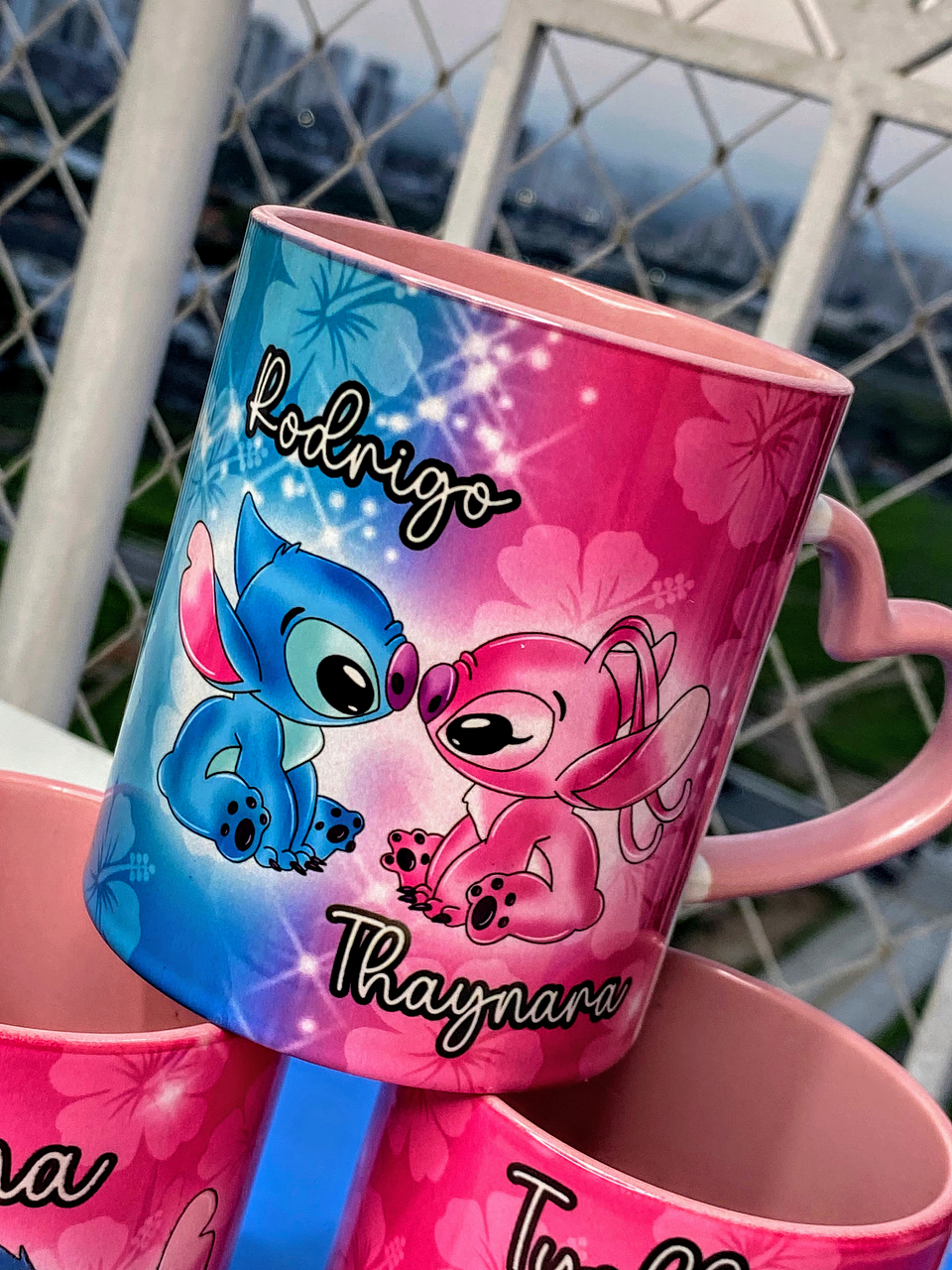 6 Artes para Caneca Stitch Glitter Arquivo em Jpg 2
