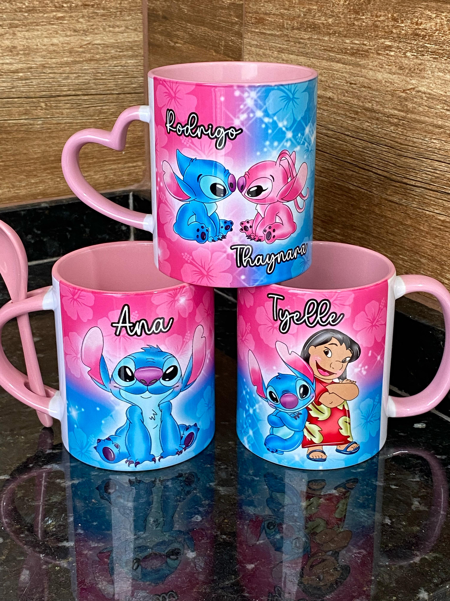 6 Artes para Caneca Stitch Glitter Arquivo em Jpg 3