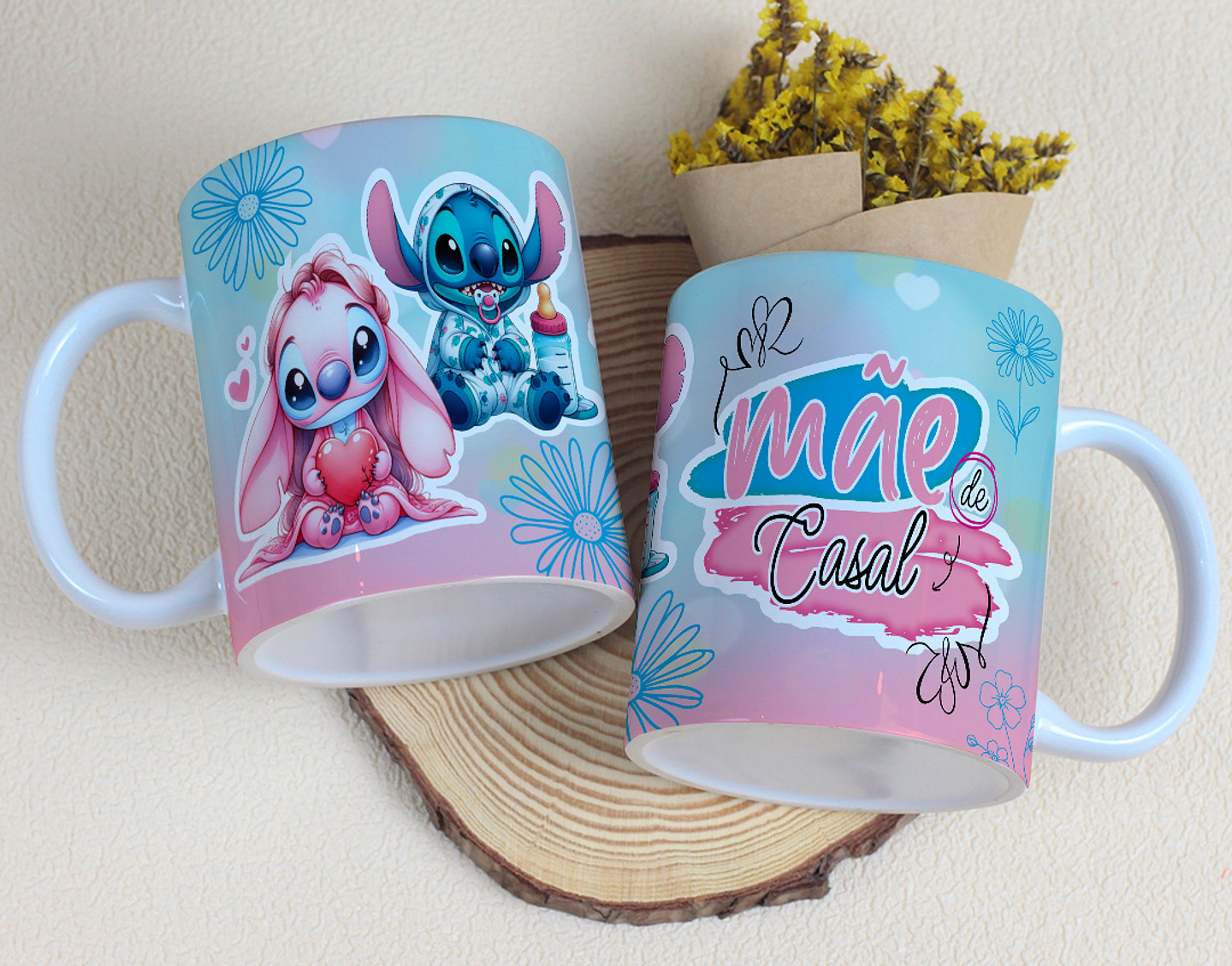 10 Artes para Caneca Dia das Mães Stitch Arquivo Editável 5