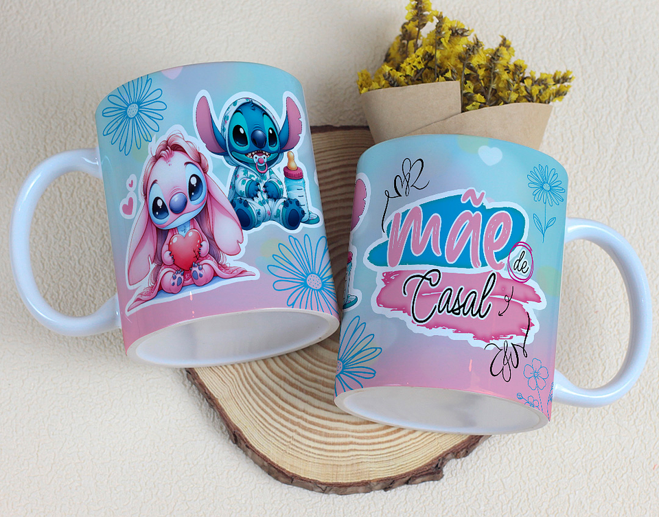 10 Artes para Caneca Dia das Mães Stitch Arquivo Editável 5