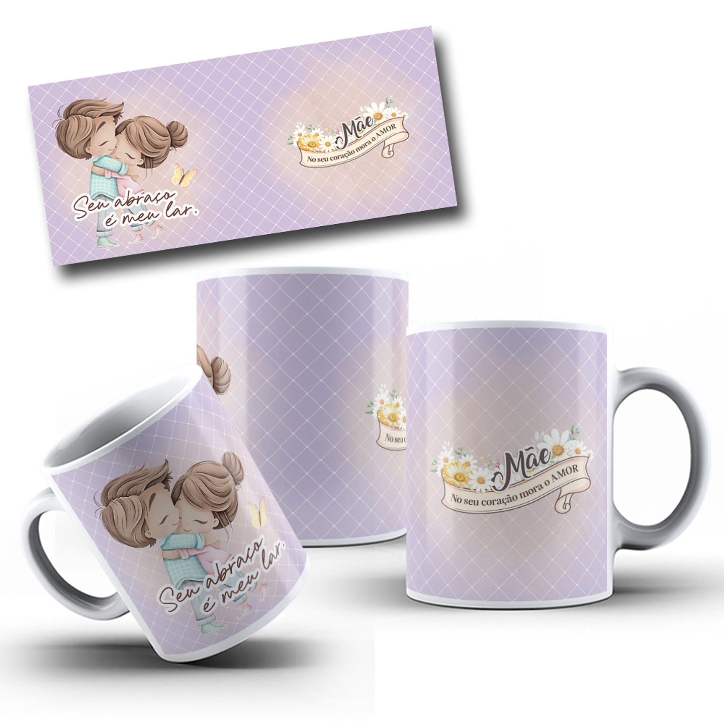 12 Artes para Caneca Dia das Mães Arquivo em Jpg  6