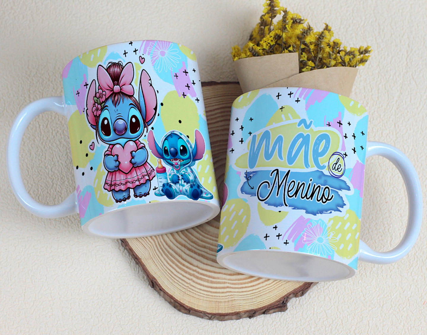 10 Artes para Caneca Dia das Mães Stitch Arquivo Editável 7