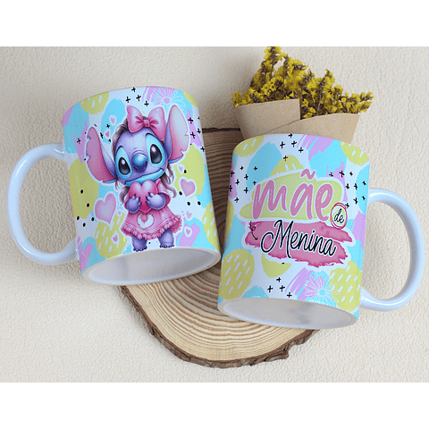 10 Artes para Caneca Dia das Mães Stitch Arquivo Editável