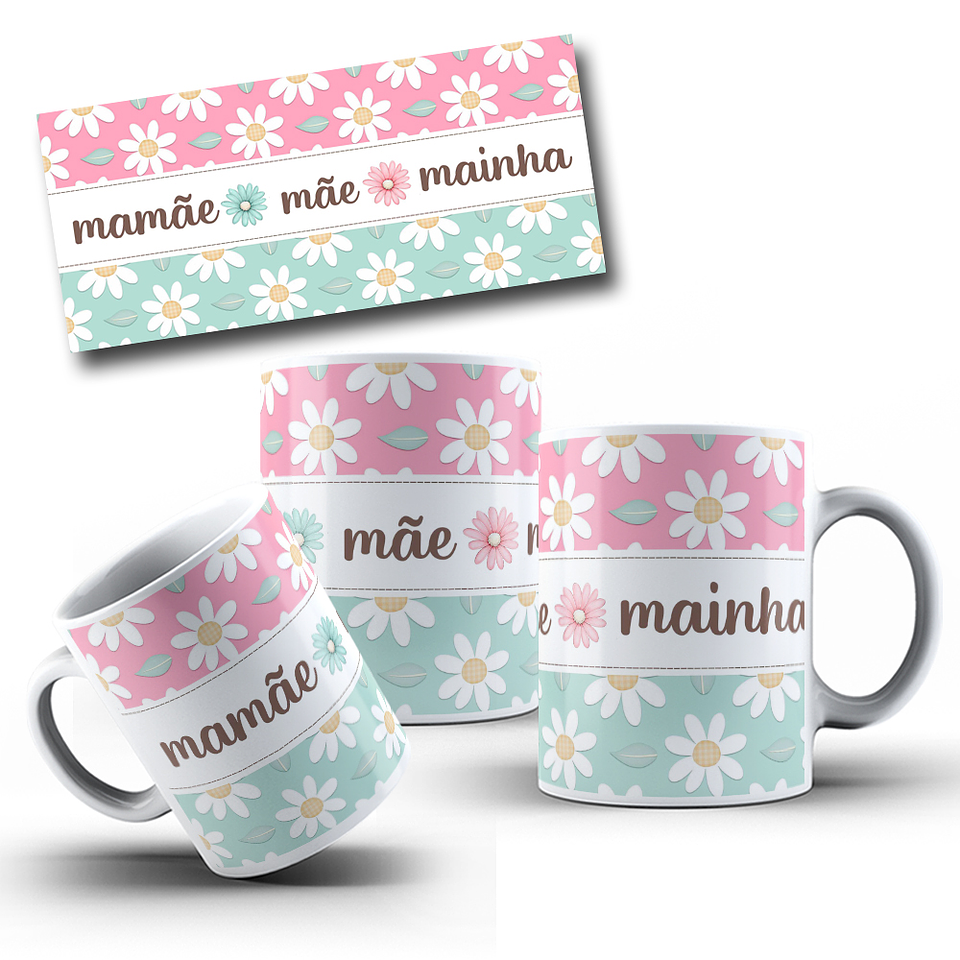 12 Artes para Caneca Dia das Mães Arquivo em Jpg  12
