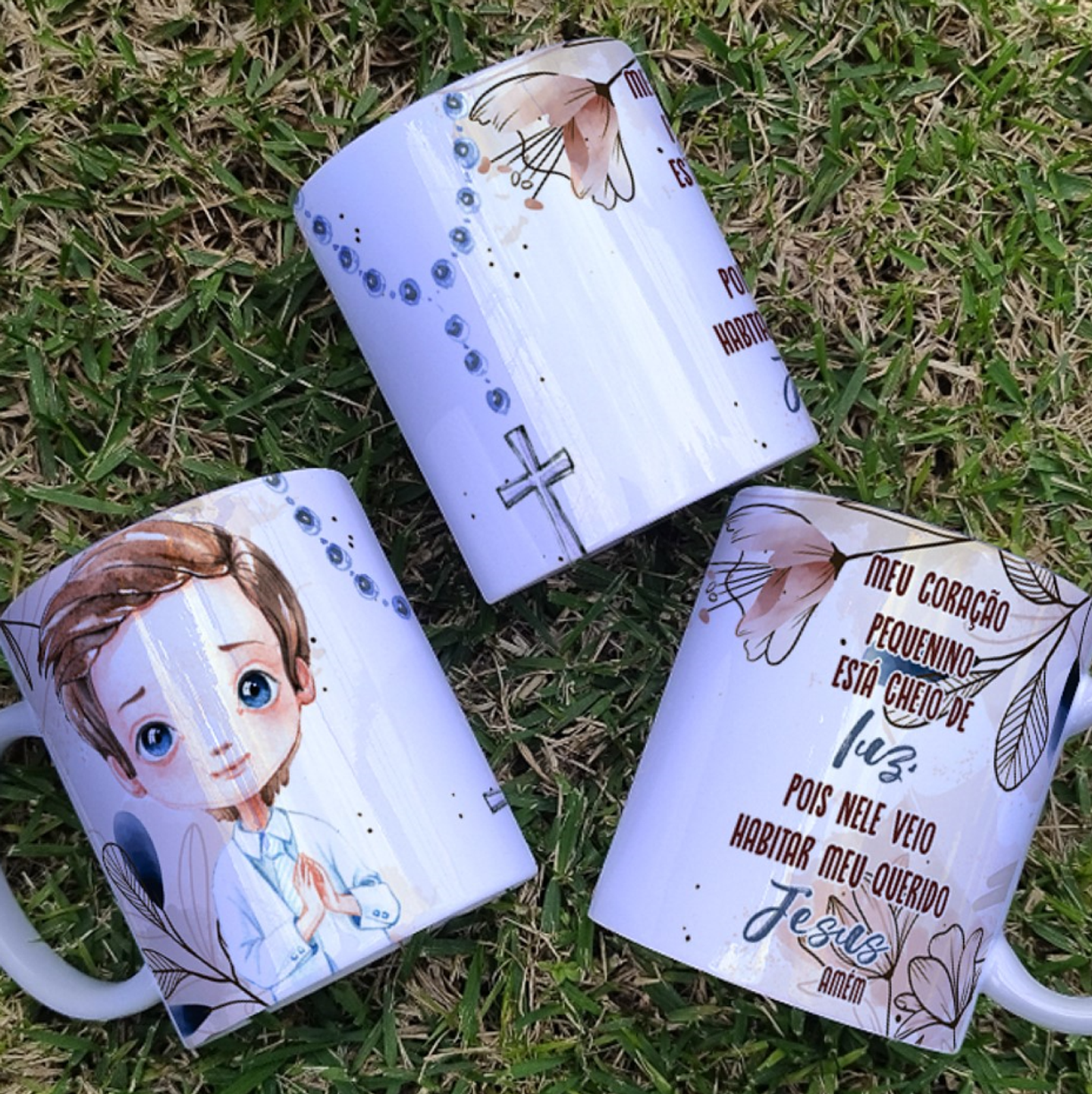 16 Artes para Caneca Primeira Eucaristia Menino e Menina Arquivo Editável 4