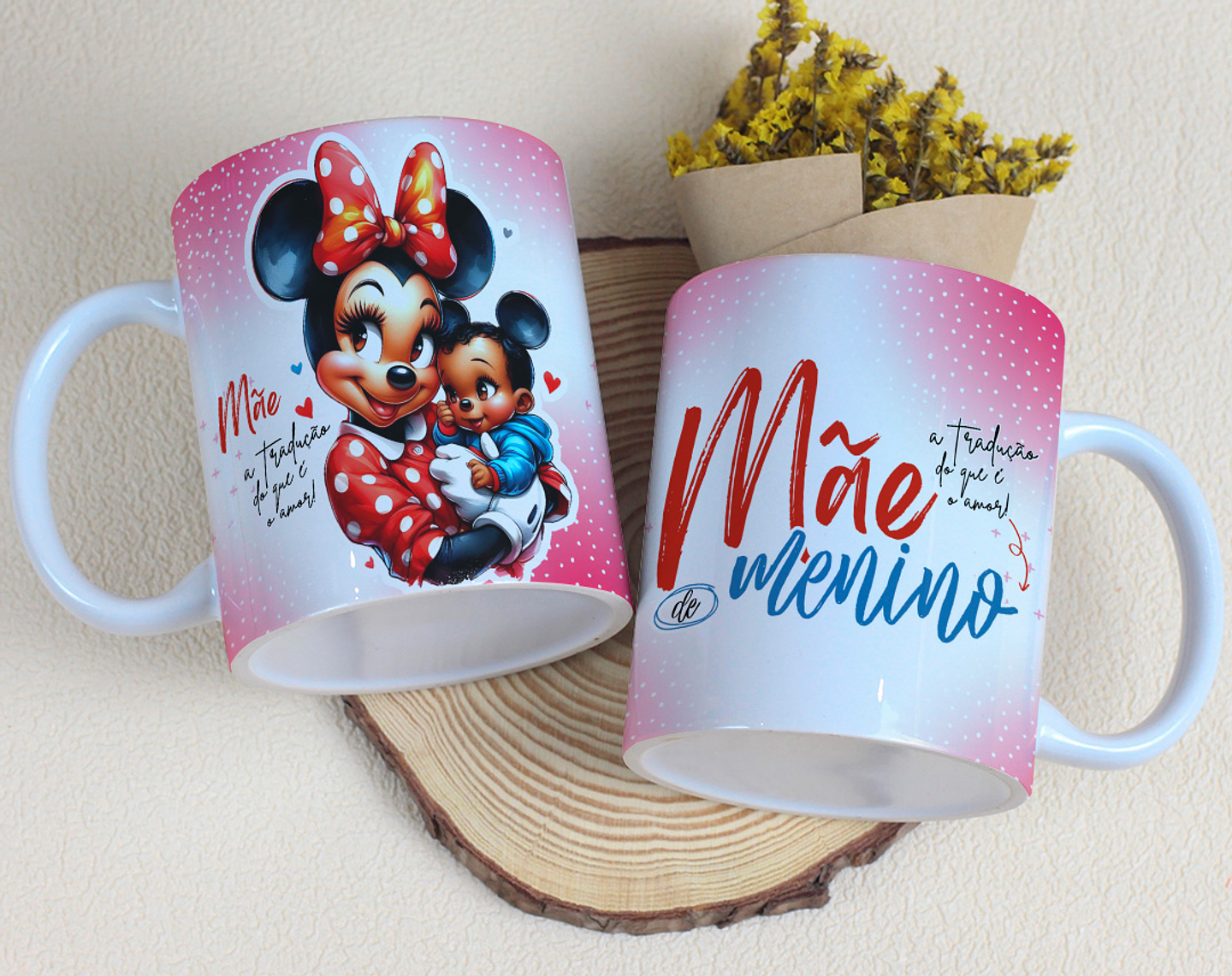 15 Artes para Caneca Dia das Mães Minnie e Margarida Arquivo Editável 5