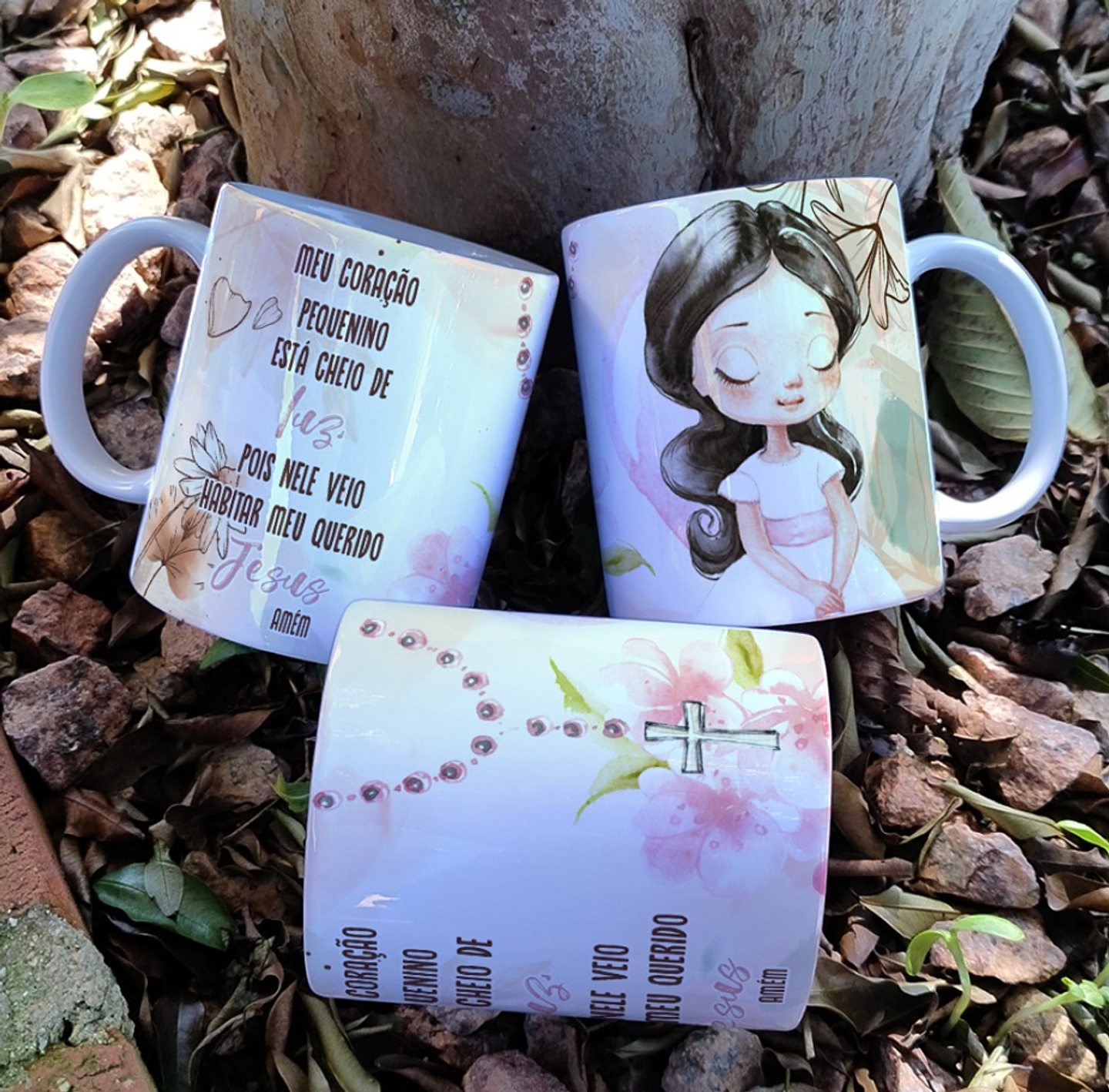 16 Artes para Caneca Primeira Eucaristia Menino e Menina Arquivo Editável 5