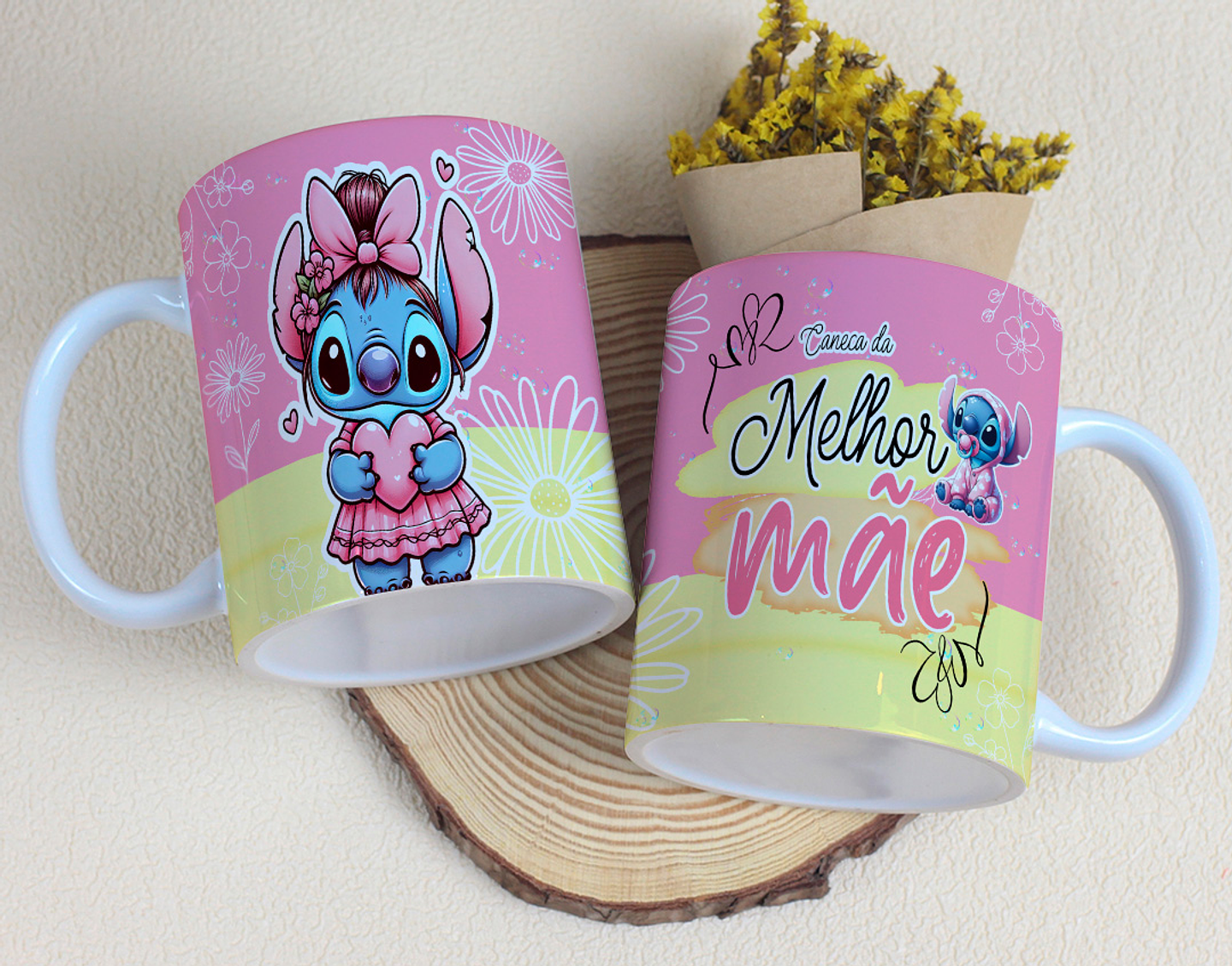 10 Artes para Caneca Dia das Mães Stitch Arquivo Editável 17