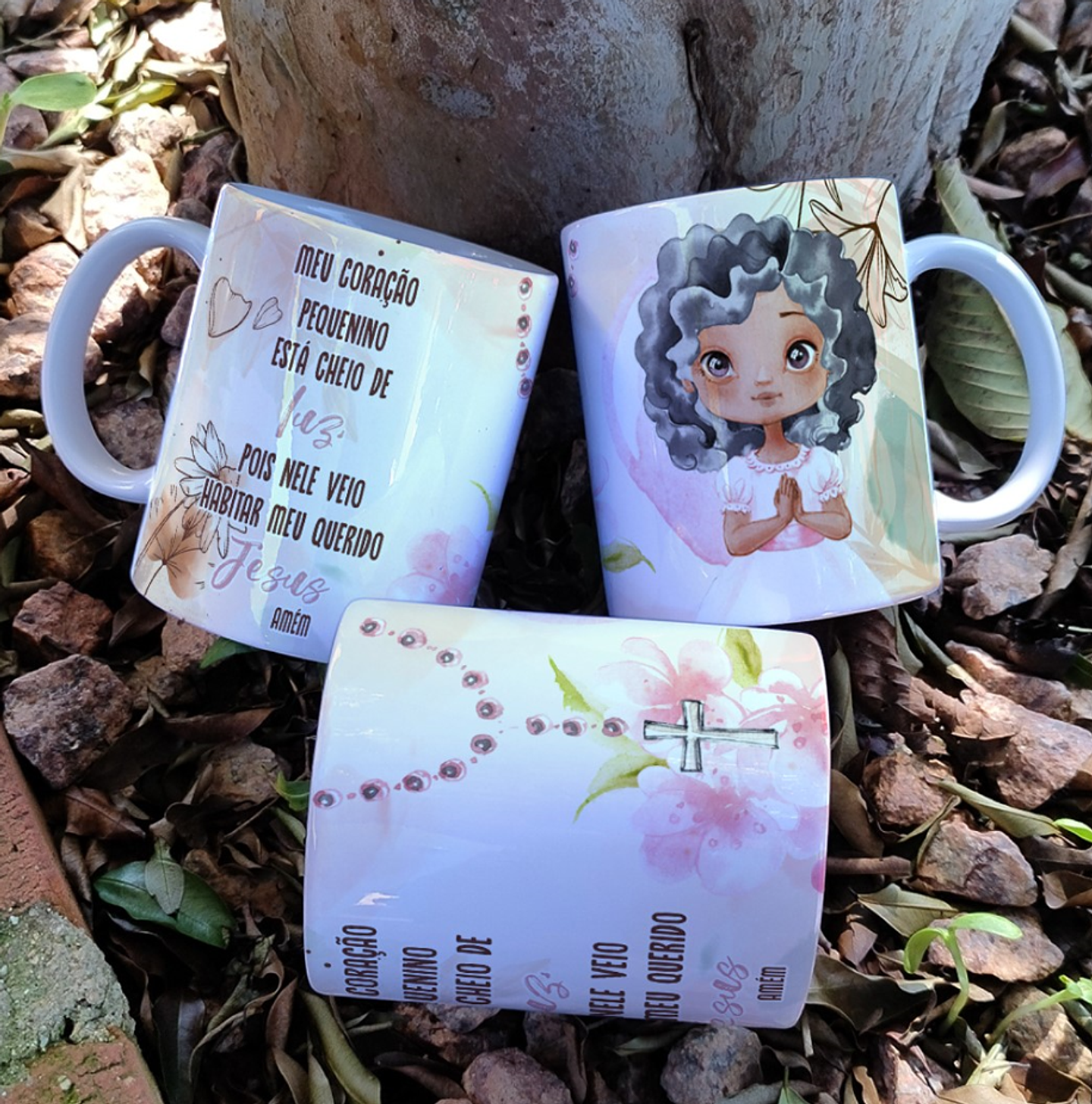 16 Artes para Caneca Primeira Eucaristia Menino e Menina Arquivo Editável 6