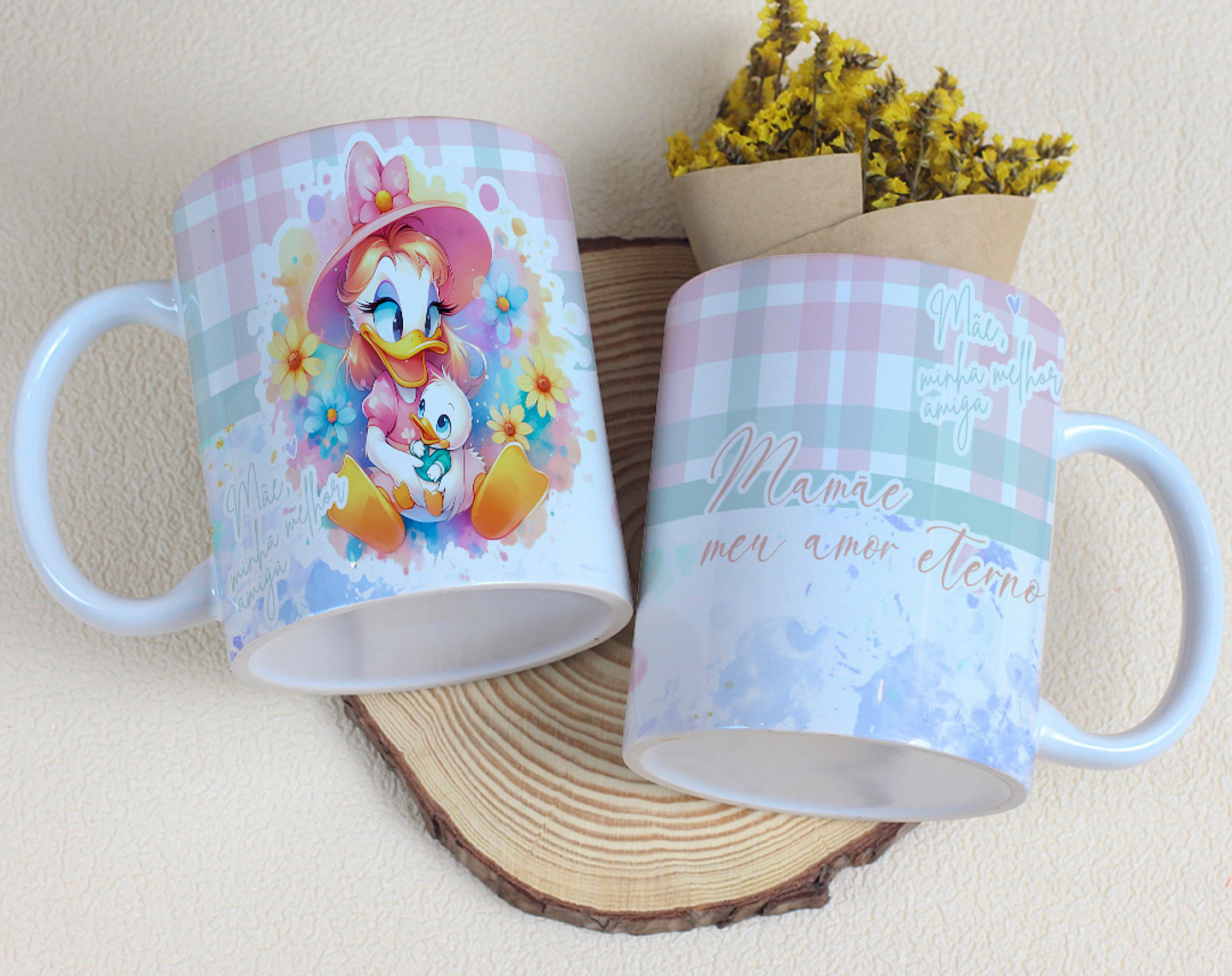 15 Artes para Caneca Dia das Mães Minnie e Margarida Arquivo Editável 7