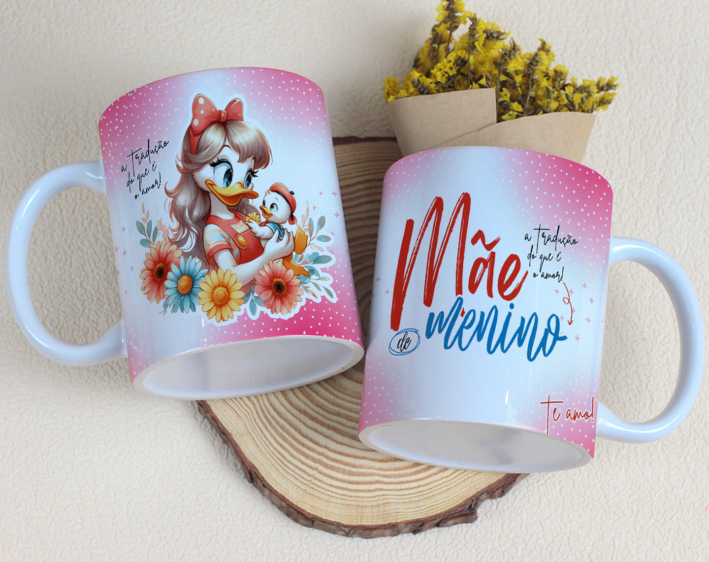 15 Artes para Caneca Dia das Mães Minnie e Margarida Arquivo Editável 8
