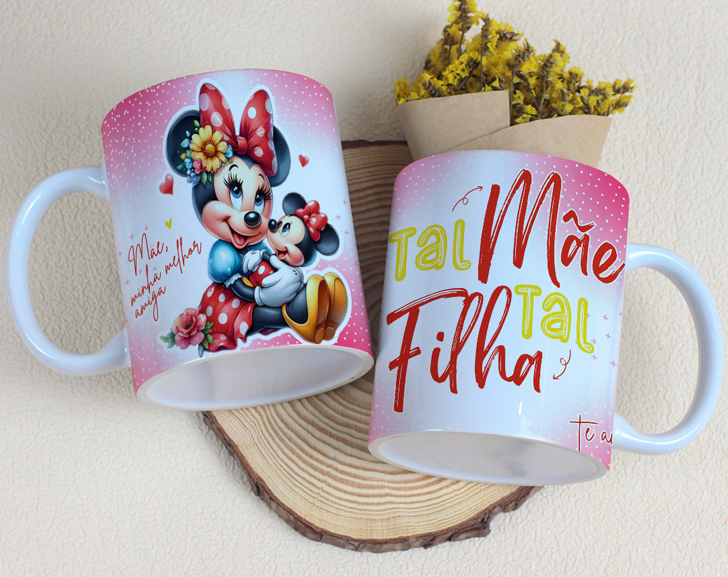 15 Artes para Caneca Dia das Mães Minnie e Margarida Arquivo Editável 10