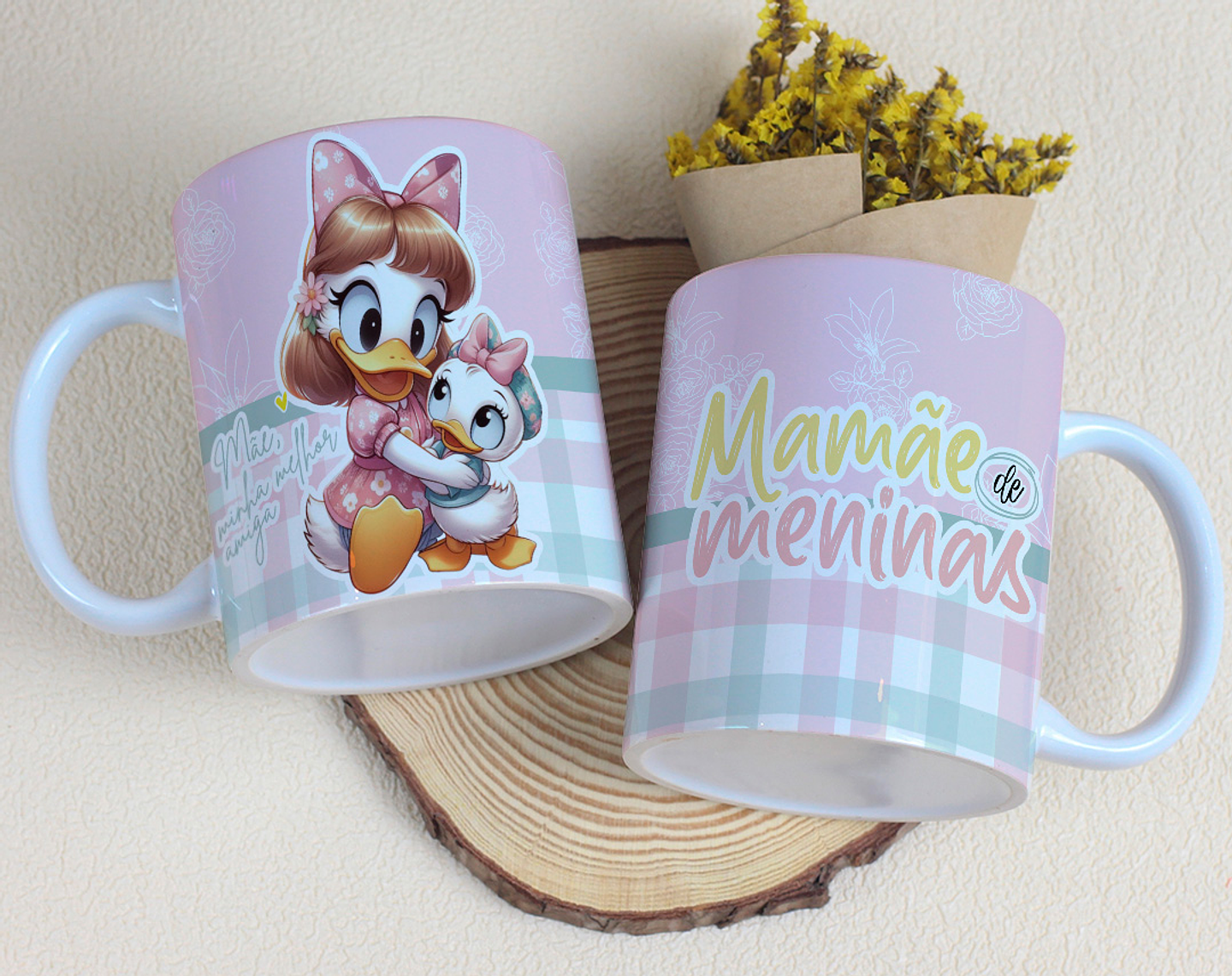 15 Artes para Caneca Dia das Mães Minnie e Margarida Arquivo Editável 12