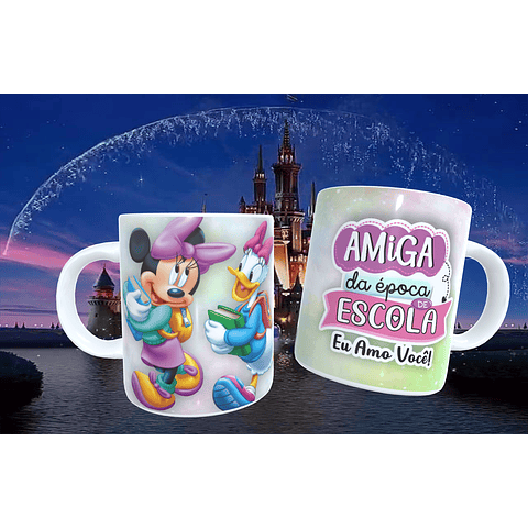 20 Artes para Caneca Amizade Disney Arquivo Editável 