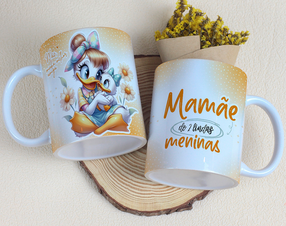 15 Artes para Caneca Dia das Mães Minnie e Margarida Arquivo Editável 13