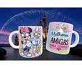 20 Artes para Caneca Amizade Disney Arquivo Editável 