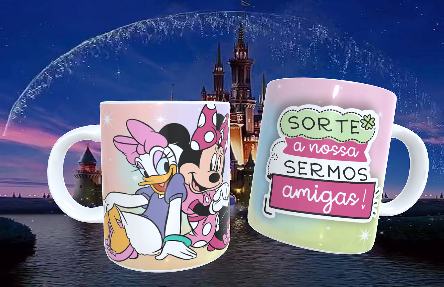 20 Artes para Caneca Amizade Disney Arquivo Editável  7