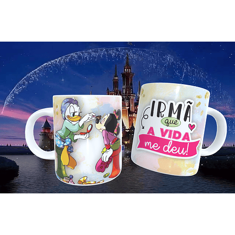 20 Artes para Caneca Amizade Disney Arquivo Editável 