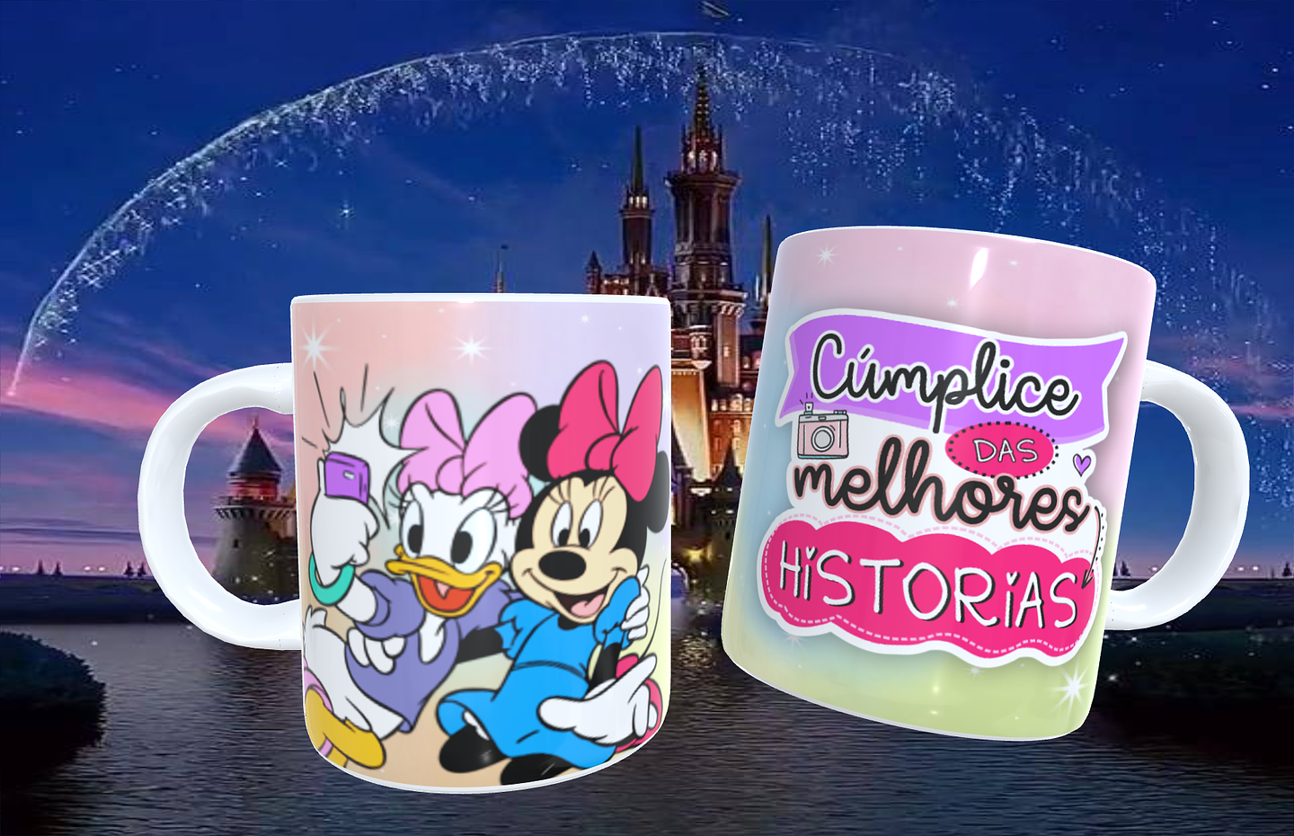 20 Artes para Caneca Amizade Disney Arquivo Editável  12