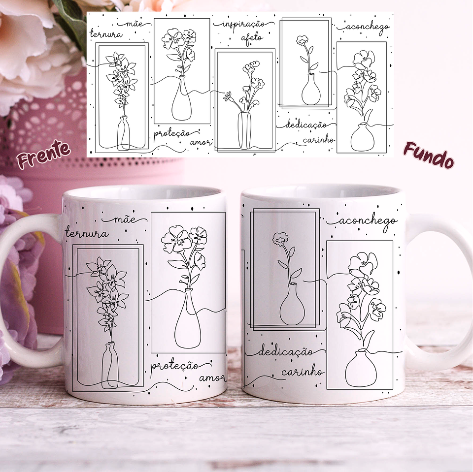 25 Artes para Caneca Dia das Mães em Linhas Arquivo Jpg 21