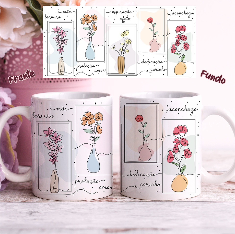 25 Artes para Caneca Dia das Mães em Linhas Arquivo Jpg 22