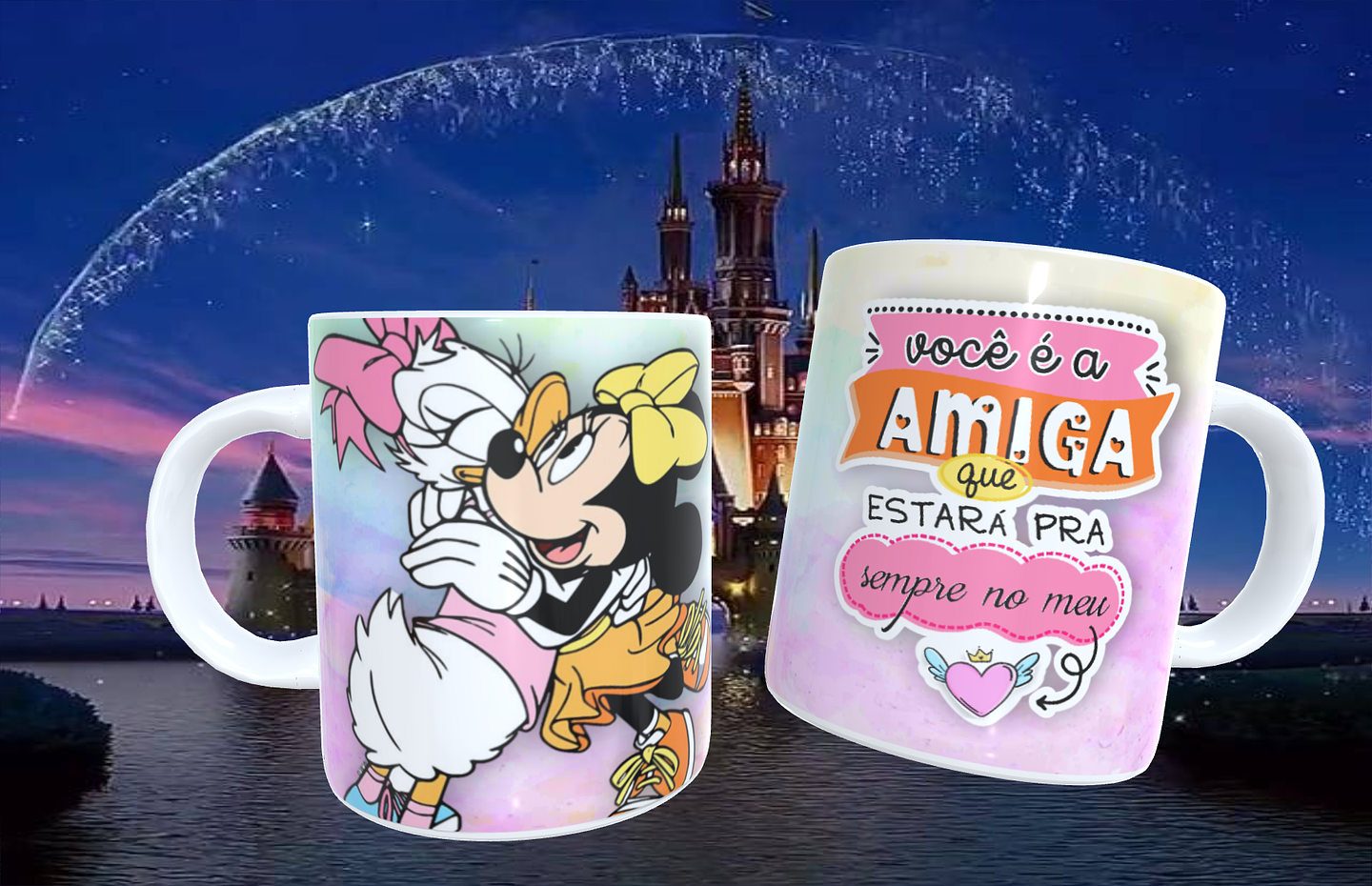 20 Artes para Caneca Amizade Disney Arquivo Editável  16