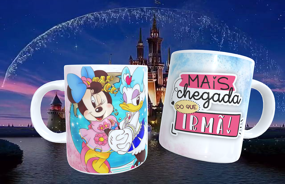 20 Artes para Caneca Amizade Disney Arquivo Editável  20