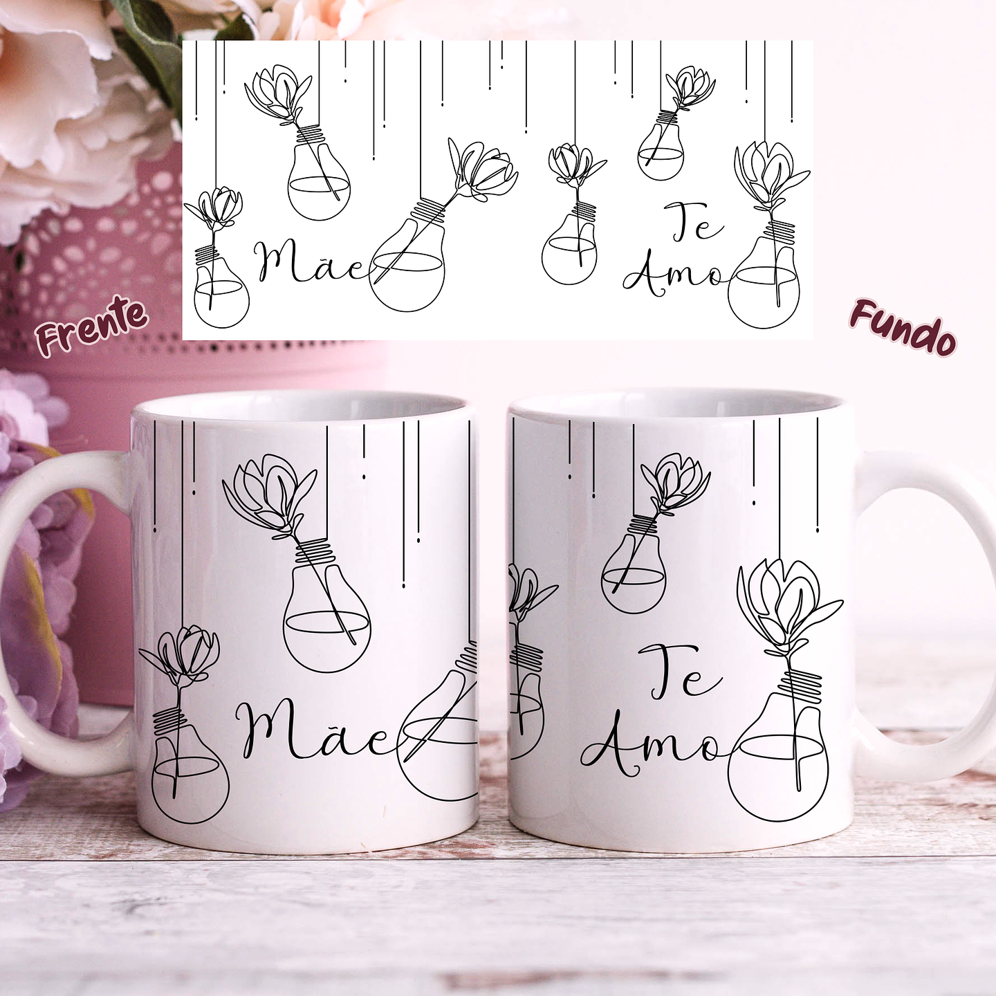 25 Artes para Caneca Dia das Mães em Linhas Arquivo Jpg 32
