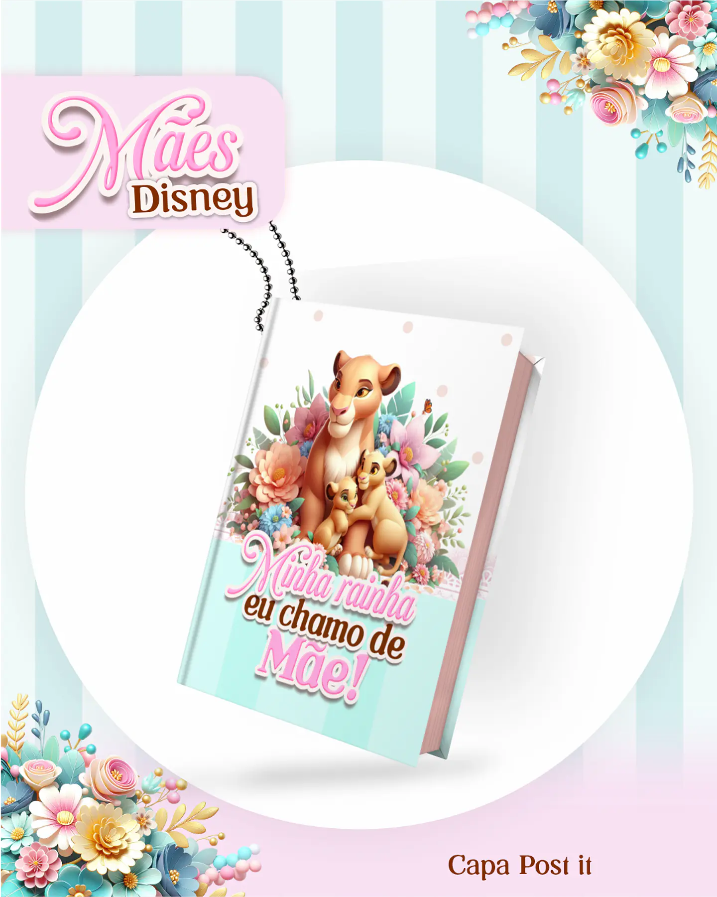 Kit Digital Dia das Mães Princesas da Disney Arquivos em Pdf  4