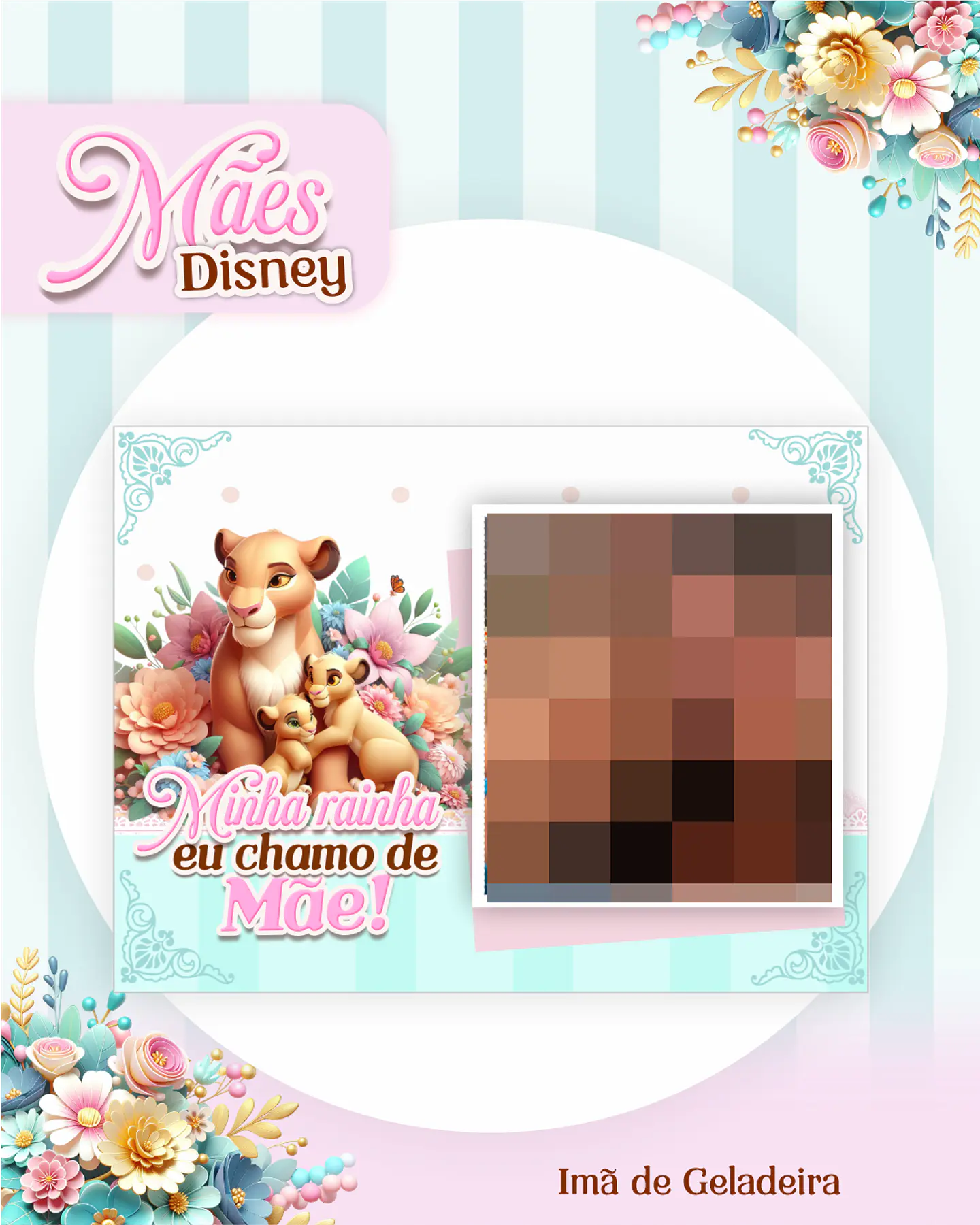 Kit Digital Dia das Mães Princesas da Disney Arquivos em Pdf  7