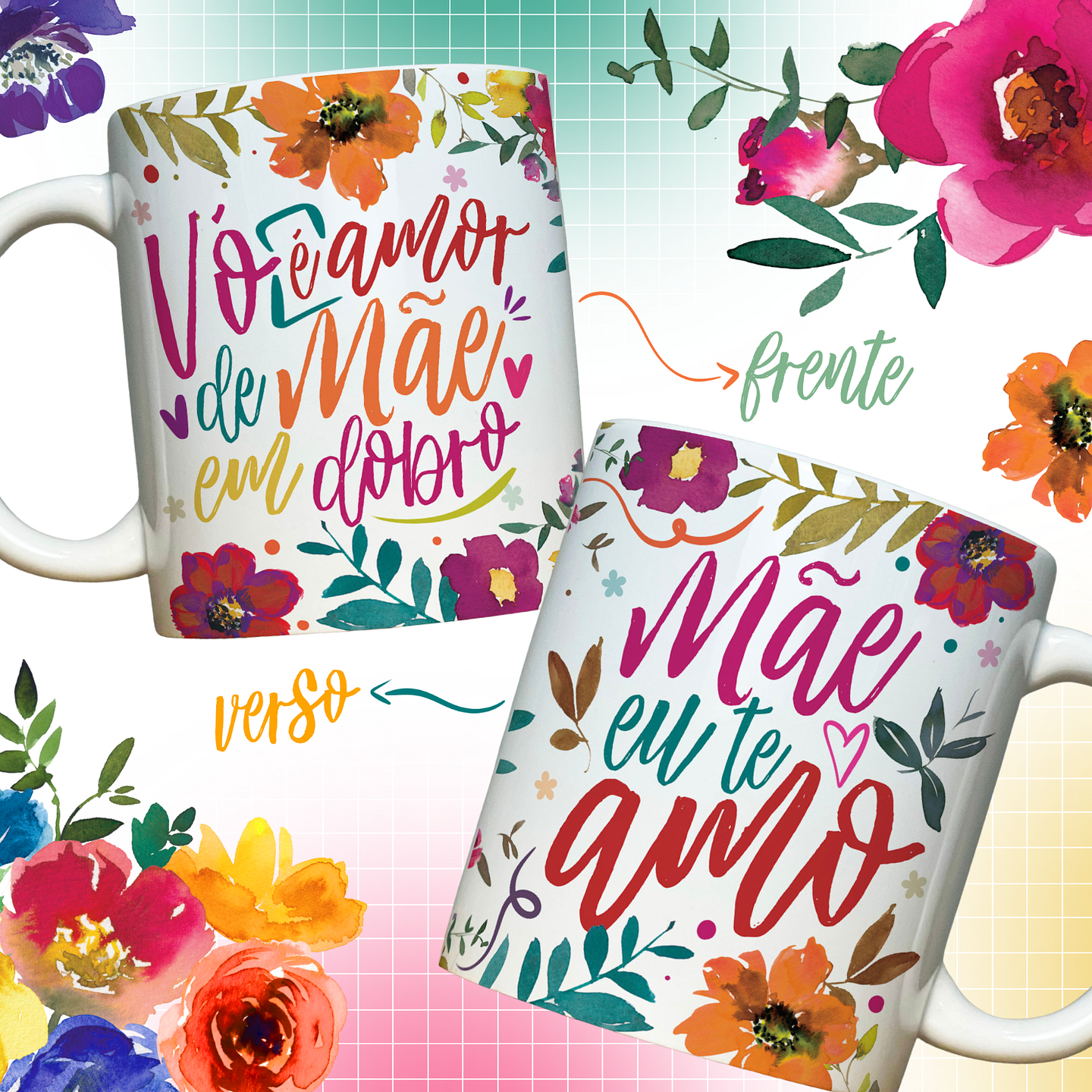 27 Artes para Caneca e Azulejo Dia das Mães Arquivo em Png 6